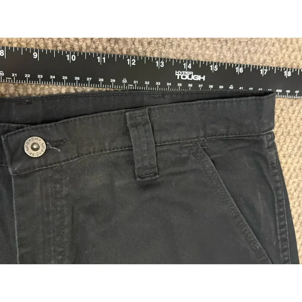 34x30 Wrangler Men’s Black Cargo Pants Relaxed Fit Cotton Workwear 70LEWBL